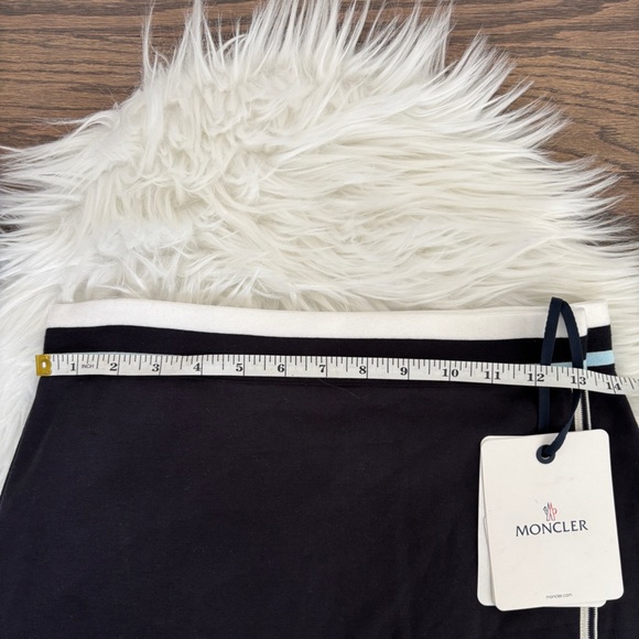MONCLER Wraparound Mini Skirt logo-patch wrap tennis skirt Small S New NWT - Picture 8 of 15